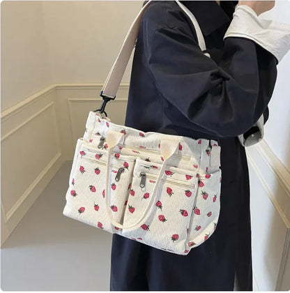 Women's Strawberry Print Shoulder & Messenger Bag