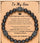 Black Matte Volcanic Stone Bracelet with Card