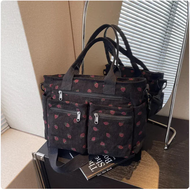 Women's Strawberry Print Shoulder & Messenger Bag