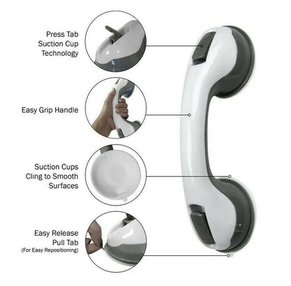 Power Shower Grip Handle Bathroom Suction Grab Bar