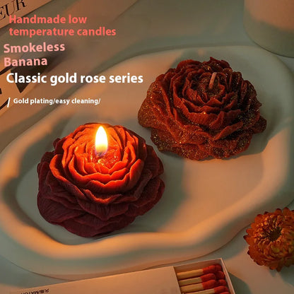 Low Temperature Sentiment Gilding Peony Rose Handmade Aromatherapy Candle