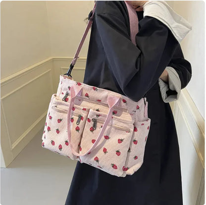 Women's Strawberry Print Shoulder & Messenger Bag