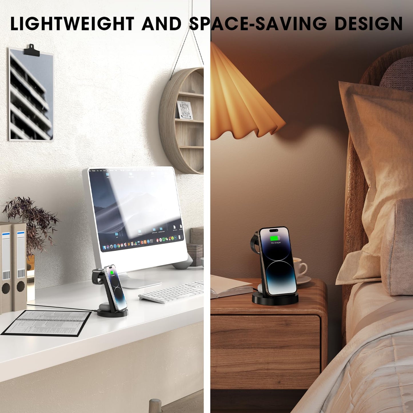 3 in 1 Charging Station for iPhone, Wireless Charger for iPhone