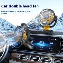 Three-Head Rotating Car Fan