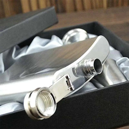 7 Oz Stainless Steel Hip Flask Set