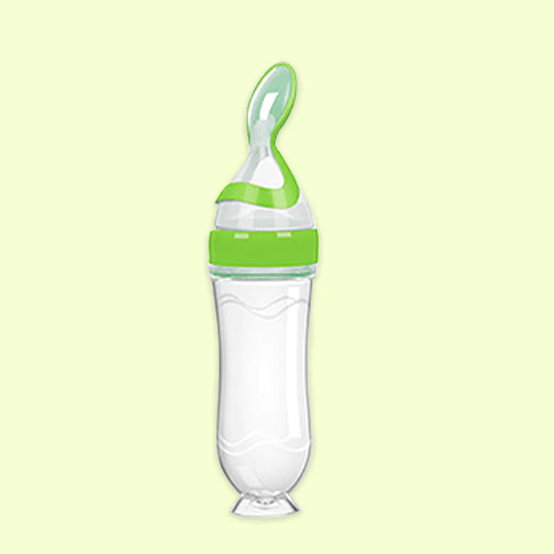 Baby Rice Paste Spoon Feeding Bottle Silicone Squeeze Rice Paste Feeding Bottle Baby Food Supplement Training Rice Paste Bottle