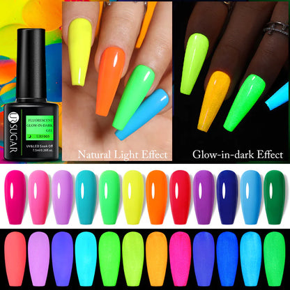 Fluorescent Candy Color Nail Glue