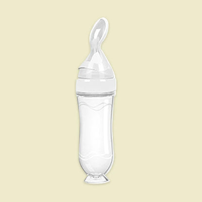 Baby Rice Paste Spoon Feeding Bottle Silicone Squeeze Rice Paste Feeding Bottle Baby Food Supplement Training Rice Paste Bottle