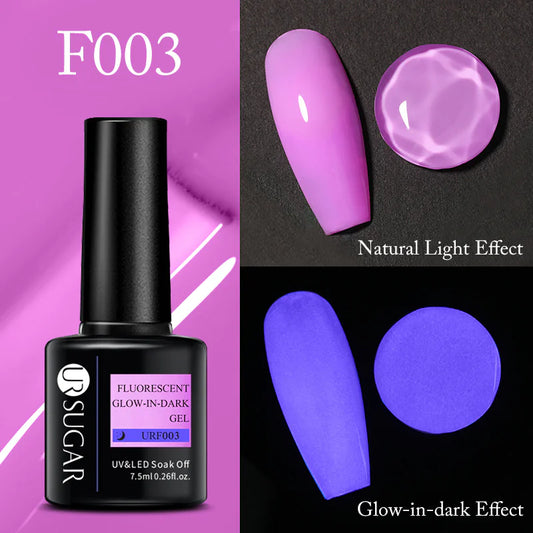 Fluoreszierender Nagelkleber in Bonbonfarben