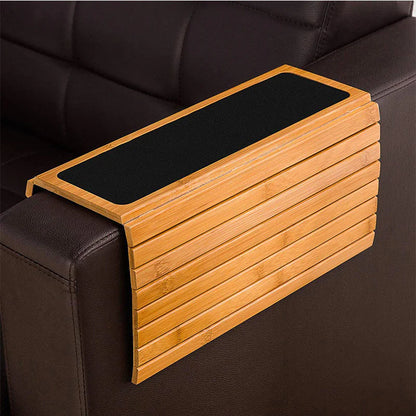 Wooden Sofa Tray with Phone Holder