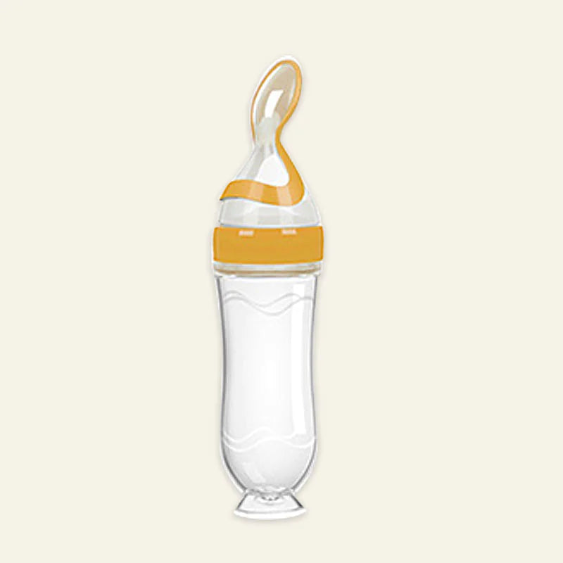 Baby Rice Paste Spoon Feeding Bottle Silicone Squeeze Rice Paste Feeding Bottle Baby Food Supplement Training Rice Paste Bottle