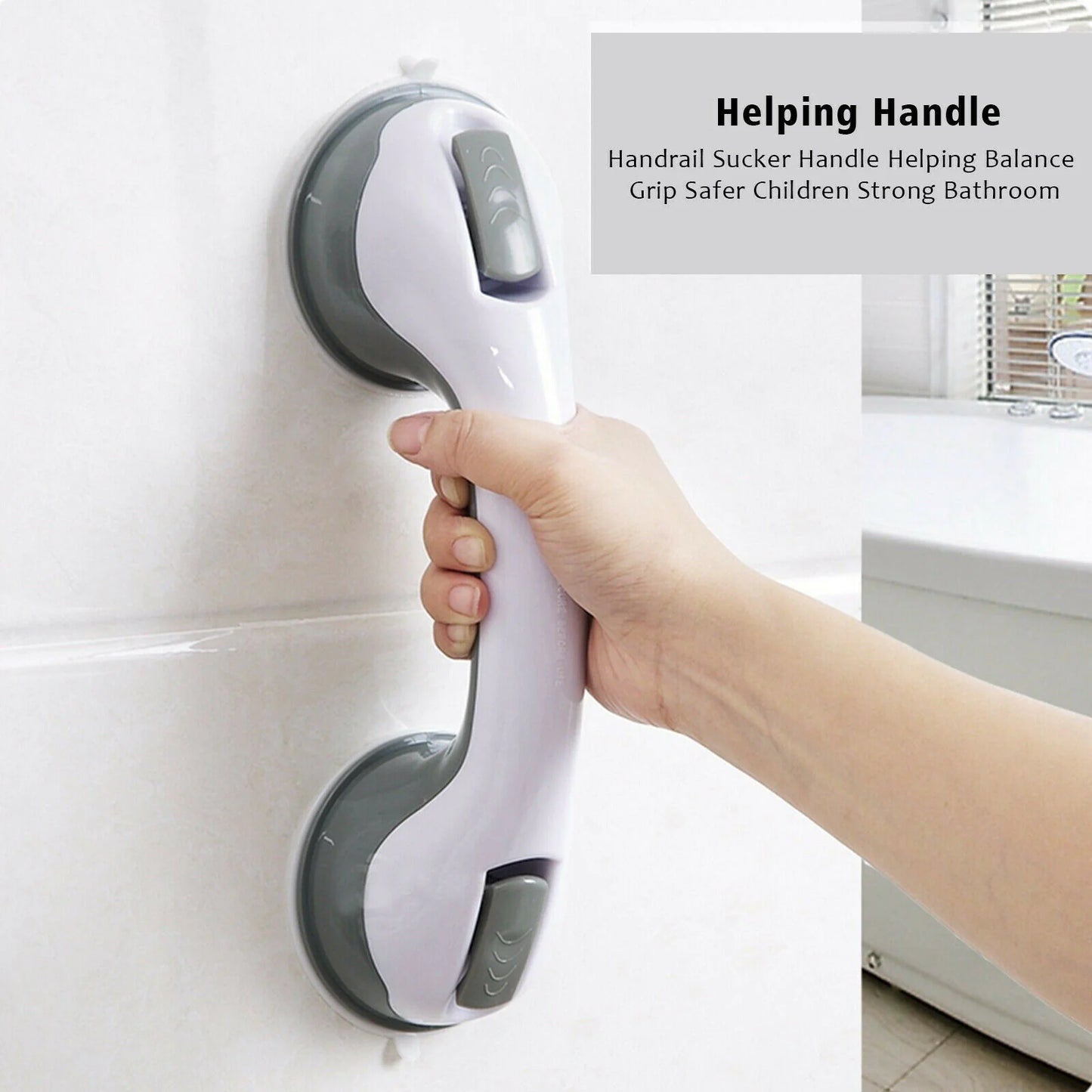 Power Shower Grip Handle Bathroom Suction Grab Bar